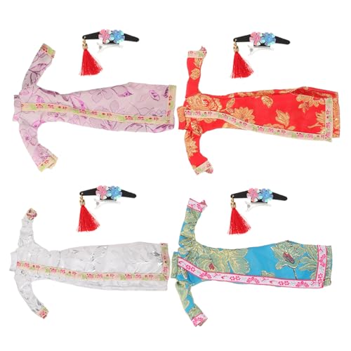 HANABASS 4 Sätze Puppen-Cheongsam aus Floral Gemustertes Chinesisches Kostümkleid für Puppen Sanft und Strapazierfähig Passend Kindersicher Ausziehen für Rollenspiele und Dekoration HANABASS 4 Sätze Puppen-Cheongsam aus Floral Gemustertes Chinesisches Kostümkleid für Puppen Sanft und Strapazierfähig Passend Kindersicher Ausziehen für Rollenspiele und Dekoration von HANABASS