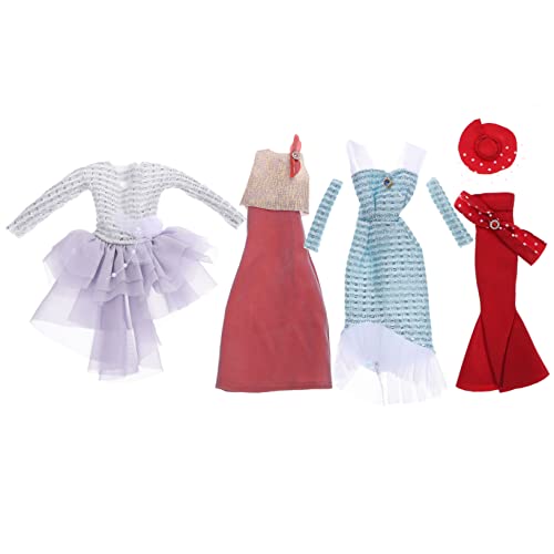 HANABASS 4 Sätze Puppenkleidungsset Teiliges Abendkleid für Puppen Stilvolle Outfits für Kreative Spielstunden für Geburtstage und Feiertage HANABASS 4 Sätze Puppenkleidungsset Teiliges Abendkleid für Puppen Stilvolle Outfits für Kreative Spielstunden für Geburtstage und Feiertage von HANABASS
