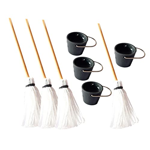 HANABASS 4 Sätze Simulierte Eimer -MOP -Kombination Mops Mini-Reinigungswerkzeuge Miniatur-Szenendekor Mini - Dollhouse Miniaturen Reinigungsmittel Dekorationsinstrumente Harz HANABASS 4 Sätze Simulierte Eimer -MOP -Kombination Mops Mini-Reinigungswerkzeuge Miniatur-Szenendekor Mini - Dollhouse Miniaturen Reinigungsmittel Dekorationsinstrumente Harz von HANABASS