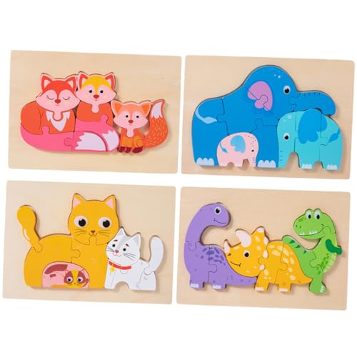 HANABASS 4 Sätze Tierpuzzle aus Holz für Teiliges mit Katzen Dinosaurier Wal und Fuchs Motiven Pädagogisches Lernspielzeug Kognitiven Fähigkeiten und Hand Augen Koordination für HANABASS 4 Sätze Tierpuzzle aus Holz für Teiliges mit Katzen Dinosaurier Wal und Fuchs Motiven Pädagogisches Lernspielzeug Kognitiven Fähigkeiten und Hand Augen Koordination für von HANABASS