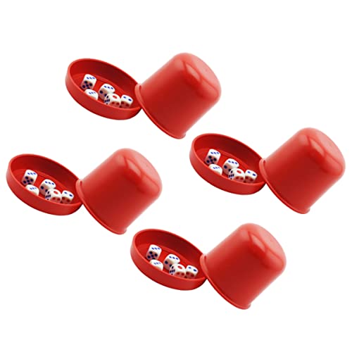 HANABASS 4 Sätze Würfel Würfelbecher Würfel mit Becher Würfelfach große Würfel Spiele Würfelbecher Party Und Jumbo Würfeltablett Würfelbecher aus Kunststoff Würfelhalter rot HANABASS 4 Sätze Würfel Würfelbecher Würfel mit Becher Würfelfach große Würfel Spiele Würfelbecher Party Und Jumbo Würfeltablett Würfelbecher aus Kunststoff Würfelhalter rot von HANABASS