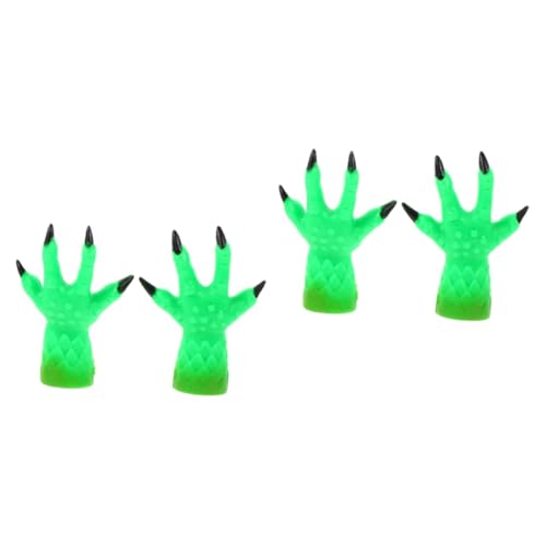 HANABASS 4 Stck. Grüne Fingerpuppen Lustige Handspielzeuge für Rollenspiel Party Mitgebsel Kreatives Puppentheater von HANABASS