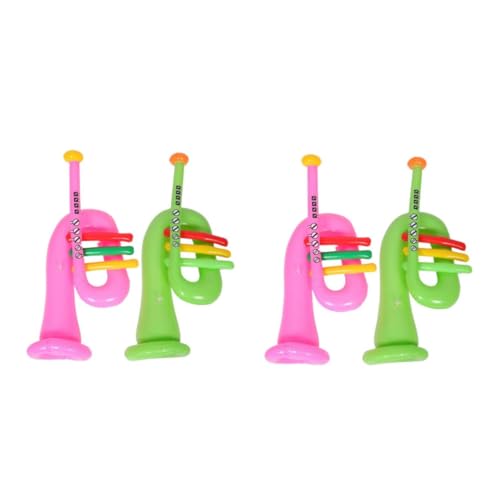 HANABASS 4 Stck. Teiliges Aufblasbares Trompeten aus Leichtem PVC Realistische Musikinstrument Deko für Bühnenauftritte und Partys Farbenfrohes Musikrequisit für Drinnen und Draußen HANABASS 4 Stck. Teiliges Aufblasbares Trompeten aus Leichtem PVC Realistische Musikinstrument Deko für Bühnenauftritte und Partys Farbenfrohes Musikrequisit für Drinnen und Draußen von HANABASS