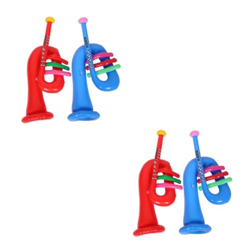 HANABASS 4 Stck. Teiliges Aufblasbares Trumpetenspielzeug aus Robustem PVC Leicht und Tragbar als Musik Party Deko und Bühnenrequisite für Jungen und Mädchen HANABASS 4 Stck. Teiliges Aufblasbares Trumpetenspielzeug aus Robustem PVC Leicht und Tragbar als Musik Party Deko und Bühnenrequisite für Jungen und Mädchen von HANABASS