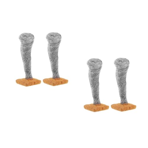 HANABASS 4 Stck. Teiliges Resin Tornado Modell Realistische Miniatur Figurine aus Robustem Harz Detailreiche Micro Landschaft Skulptur für Sandtisch und Schreibtischdekoration Platzsparend von HANABASS