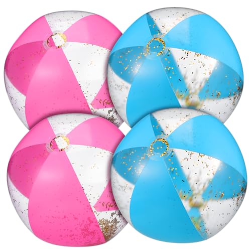 HANABASS 4 Stück Aufblasbarer Paillettenball Wasser Aufblasbarer Ball Party Gefälligkeiten Sommerliche Dekorationen Aufblasbarer Durchsichtiger Ball Große Aufblasbare Bälle PVC HANABASS 4 Stück Aufblasbarer Paillettenball Wasser Aufblasbarer Ball Party Gefälligkeiten Sommerliche Dekorationen Aufblasbarer Durchsichtiger Ball Große Aufblasbare Bälle PVC von HANABASS