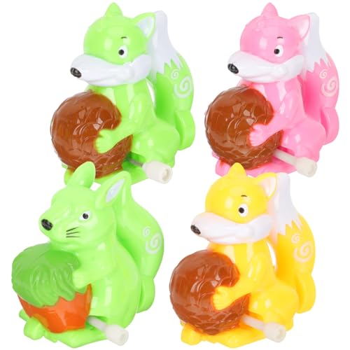 HANABASS 4 Stück Aufziehspielzeug mit Cartoon Tieren Lustige Wind Up Spielzeuge mit Fuchs und Eichhörnchen Zufälliger Stil Interaktives Kinderspielzeug für Spiel und Deko HANABASS 4 Stück Aufziehspielzeug mit Cartoon Tieren Lustige Wind Up Spielzeuge mit Fuchs und Eichhörnchen Zufälliger Stil Interaktives Kinderspielzeug für Spiel und Deko von HANABASS