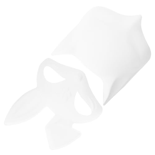 HANABASS 4 Stück DIY Tiermasken für Halloween Leere Fuchs und Hasenmasken aus PVC Unbemalt für Kostümpartys und Kreative Bastelprojekte von HANABASS
