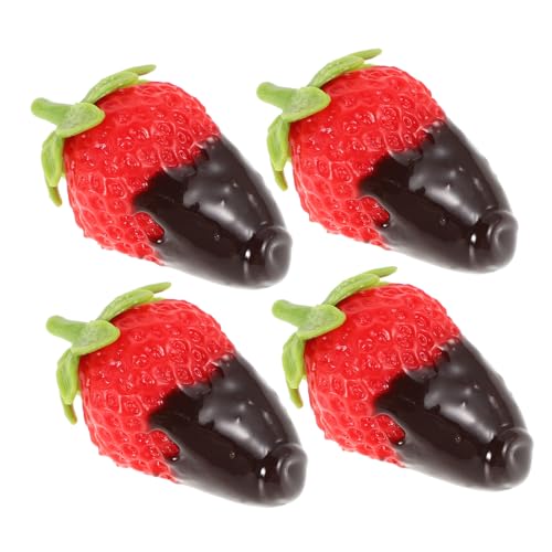 HANABASS 4 Stück Künstliche Fruchtdekoration Erdbeerdekor Erdbeer-Ornament-Dekoration Erdbeerschmuck Simuliertes Obst Kunstobst Aus Der Küche Gefälschte Erdbeere Obstdekorationen PVC HANABASS 4 Stück Künstliche Fruchtdekoration Erdbeerdekor Erdbeer-Ornament-Dekoration Erdbeerschmuck Simuliertes Obst Kunstobst Aus Der Küche Gefälschte Erdbeere Obstdekorationen PVC von HANABASS
