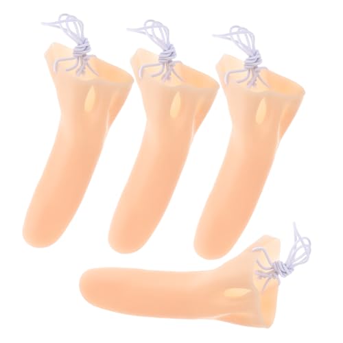 HANABASS 4 Stück Lange Nasenspielzeug Who Nase Halloween-kostüm Form Falsche Nase Cosplay Nasenprothese Gefälscht Party Lange Nasenmaske Für Lange Nasenrolle Nase Anziehen Vinyl Beige HANABASS 4 Stück Lange Nasenspielzeug Who Nase Halloween-kostüm Form Falsche Nase Cosplay Nasenprothese Gefälscht Party Lange Nasenmaske Für Lange Nasenrolle Nase Anziehen Vinyl Beige von HANABASS
