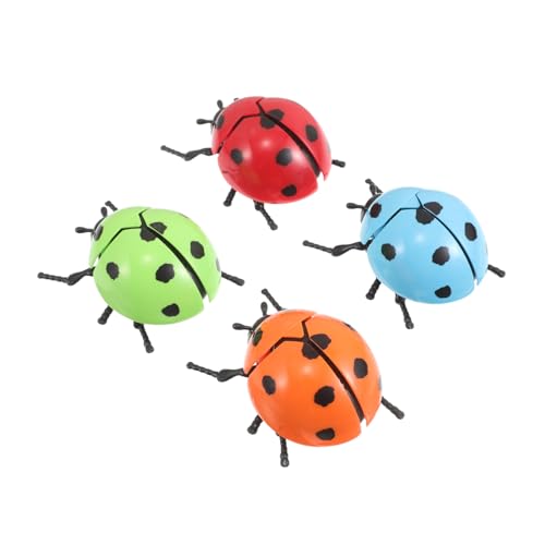HANABASS 4 Stück Marienkäfer-tierspielzeug Für Kinder, Gefälschte Insekten, Streichspielzeug Für Weihnachten Und Halloween, Realistisches Aufzieh-marienkäfer-mechanisches Uhrwerk-insekt HANABASS 4 Stück Marienkäfer-tierspielzeug Für Kinder, Gefälschte Insekten, Streichspielzeug Für Weihnachten Und Halloween, Realistisches Aufzieh-marienkäfer-mechanisches Uhrwerk-insekt von HANABASS
