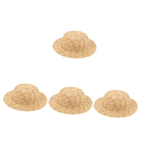 HANABASS 4 Stück Mini Strohhut für Puppen Durchmesser Handgewebter Kleiner Rundhut aus Weizenstroh Dekoratives Bastelzubehör für DIY Puppenhaus Foto Requisite und Heimdeko HANABASS 4 Stück Mini Strohhut für Puppen Durchmesser Handgewebter Kleiner Rundhut aus Weizenstroh Dekoratives Bastelzubehör für DIY Puppenhaus Foto Requisite und Heimdeko von HANABASS
