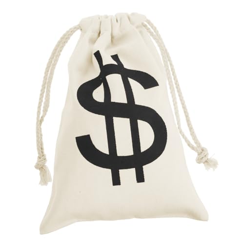HANABASS 4 Stück Piraten Schatzbeutel aus Canvas Halloween Geschenktasche mit Kordelzug Dekorativer Münzbeutel für Partygeschenke Wiederverwendbar und Robust Besonderes Muster für von HANABASS