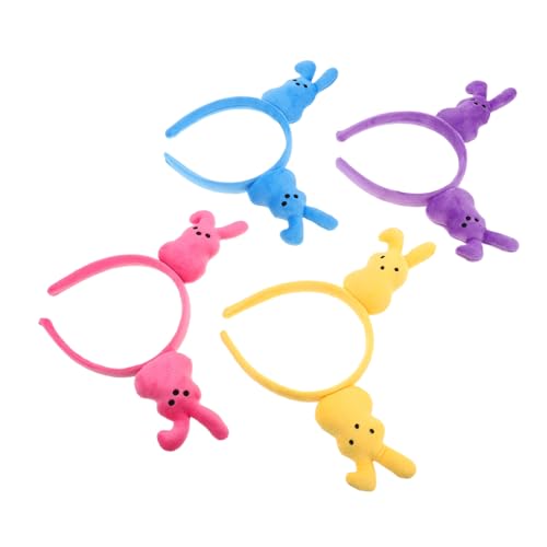 HANABASS 4 Stück Plüsch Hasenohren Stirnband Weiche Bunny Ohren Haarreif in Blau Gelb Kuscheliges Party Accessoire für Erwachsene Bequemes Festtagskopfschmuck HANABASS 4 Stück Plüsch Hasenohren Stirnband Weiche Bunny Ohren Haarreif in Blau Gelb Kuscheliges Party Accessoire für Erwachsene Bequemes Festtagskopfschmuck von HANABASS