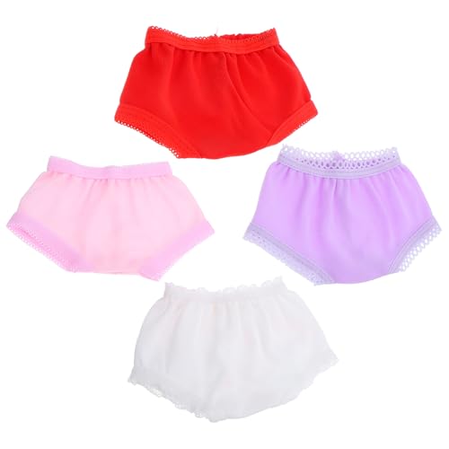 HANABASS 4 Stück Puppenunterwäsche für Puppen Miniatur Weiß Rot und Zufällige Zubehör für Rollenspiele und Kreativität HANABASS 4 Stück Puppenunterwäsche für Puppen Miniatur Weiß Rot und Zufällige Zubehör für Rollenspiele und Kreativität von HANABASS