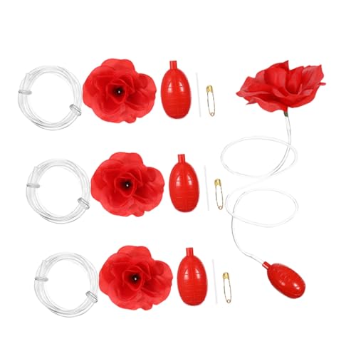 HANABASS 4 Stück Realistische Wasser-scherzblumen für April Fools Day Partys und Halloween Langlebiges Kunststoff-Material Lustiger Prank für Erwachsene HANABASS 4 Stück Realistische Wasser-scherzblumen für April Fools Day Partys und Halloween Langlebiges Kunststoff-Material Lustiger Prank für Erwachsene von HANABASS