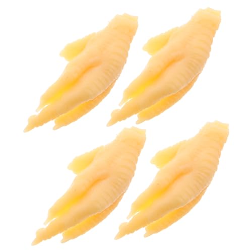 HANABASS 4 Stück Simuliertes Hühnerfußmodell Künstliche Hühnerfüße Realistisches Falsches Essensspielzeug Gefälschte Hähnchenschenkel Fleischimitation Faux Food PVC HANABASS 4 Stück Simuliertes Hühnerfußmodell Künstliche Hühnerfüße Realistisches Falsches Essensspielzeug Gefälschte Hähnchenschenkel Fleischimitation Faux Food PVC von HANABASS