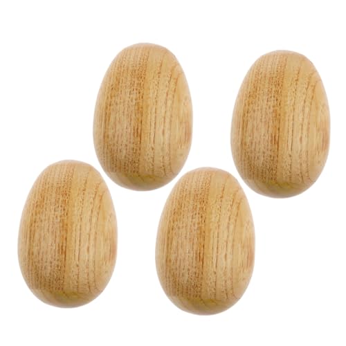 HANABASS 4 Stück Teiliges Holz Ei Shaker Musikinstrument Percussion für Kindergarten Lernspielzeug Klangspielzeug in Hellbraun HANABASS 4 Stück Teiliges Holz Ei Shaker Musikinstrument Percussion für Kindergarten Lernspielzeug Klangspielzeug in Hellbraun von HANABASS