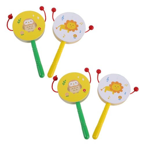 HANABASS 4 Stück Teiliges Holz Rhythmus Trommelset mit Löwe und Eule Handgehaltene Kindertrommeln Pädagogische Percussion Instrumente aus Natürlichem Holz Fördert Feinmotorik und Kreative HANABASS 4 Stück Teiliges Holz Rhythmus Trommelset mit Löwe und Eule Handgehaltene Kindertrommeln Pädagogische Percussion Instrumente aus Natürlichem Holz Fördert Feinmotorik und Kreative von HANABASS