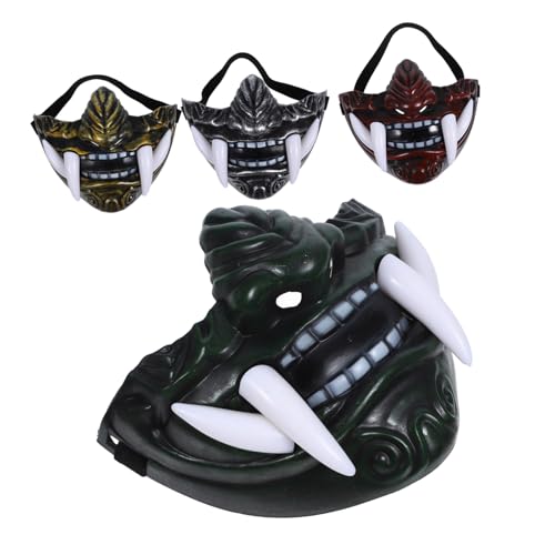HANABASS 4 Stück Teiliges Japanisches Cosplay Masken Lustige Halloween Gesichtsmasken mit Detailliertem Design Unisex Bequem Traditionell Inspiriert für Party Theater und Karneval HANABASS 4 Stück Teiliges Japanisches Cosplay Masken Lustige Halloween Gesichtsmasken mit Detailliertem Design Unisex Bequem Traditionell Inspiriert für Party Theater und Karneval von HANABASS