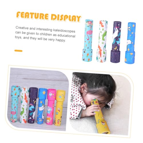 HANABASS 4 Stück Teiliges Kaleidoskop Buntes Rotierendes Prisma Sicherem Fördert Kreativität und Vorstellungskraft Pädagogisch für Party und Basteln von HANABASS