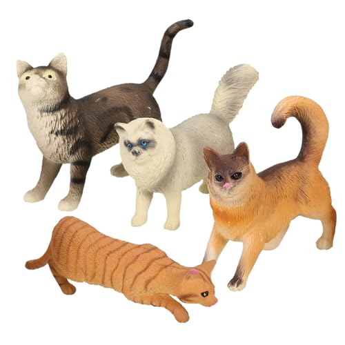 HANABASS 4 Stück Teiliges Kleine Realistische Katzenfiguren aus Solidem Kunststoff Detailgetreue Simulation Pädagogisches und Dekorative Haustiermodelle für Katzenliebhaber HANABASS 4 Stück Teiliges Kleine Realistische Katzenfiguren aus Solidem Kunststoff Detailgetreue Simulation Pädagogisches und Dekorative Haustiermodelle für Katzenliebhaber von HANABASS