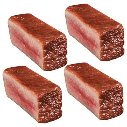HANABASS 4 Stück Teiliges Künstliches Steak Modell aus Langlebigem Realistisch Gekochtes Rindfleisch für Deko Fotorequisiten Küchen und Restaurantdisplay Korrosiv Langlebig Nicht HANABASS 4 Stück Teiliges Künstliches Steak Modell aus Langlebigem Realistisch Gekochtes Rindfleisch für Deko Fotorequisiten Küchen und Restaurantdisplay Korrosiv Langlebig Nicht von HANABASS