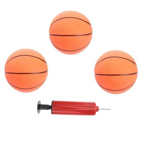 HANABASS 4 Stück Teiliges Mini Basketball Set Aufblasbar mit Luftpumpe Sportspielzeug für Drinnen und Draußen für Jungen und Mädchen Üben Zufällige Farbe Zufällige Farbe von HANABASS