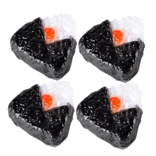 HANABASS 4 Stück Teiliges Miniatur Japanisches Onigiri Realistische Dreieckige Algen Reisbällchen Detailgetreues Snack Handliche Miniatur für Puppenhaus Dekorative Tisch und HANABASS 4 Stück Teiliges Miniatur Japanisches Onigiri Realistische Dreieckige Algen Reisbällchen Detailgetreues Snack Handliche Miniatur für Puppenhaus Dekorative Tisch und von HANABASS