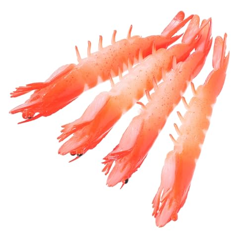 HANABASS 4 Stück Teiliges Realistische Garnelen Modelle aus PVC Lebensecht Gefertigte Meerestier Dekofiguren Kreative Foto Requisiten für Tisch Büro Wohnzimmer und Partyspaß HANABASS 4 Stück Teiliges Realistische Garnelen Modelle aus PVC Lebensecht Gefertigte Meerestier Dekofiguren Kreative Foto Requisiten für Tisch Büro Wohnzimmer und Partyspaß von HANABASS