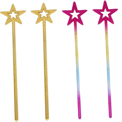 HANABASS 4 Stück Teiliges Sternförmige Magische Stäbe für Mädchen Bunte und Goldene Feenstäbe Leichte Cosplay Requisiten für Geburtstage Halloween Verkleidung und Bühnenauftritte HANABASS 4 Stück Teiliges Sternförmige Magische Stäbe für Mädchen Bunte und Goldene Feenstäbe Leichte Cosplay Requisiten für Geburtstage Halloween Verkleidung und Bühnenauftritte von HANABASS