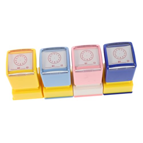 HANABASS 4 Stück Teiliges Uhr Stempel Lernspielzeug Zeitverständnis Fördern Pädagogisch Robust Tragbar für Schule und Zuhause HANABASS 4 Stück Teiliges Uhr Stempel Lernspielzeug Zeitverständnis Fördern Pädagogisch Robust Tragbar für Schule und Zuhause von HANABASS