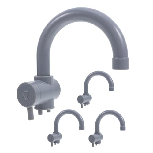 HANABASS 4 Stück Teiliges Wasserhahn aus Kunststoff Kindersicher Realistische Simulation für Kreatives Rollenspiel Leicht und Pflegeleicht Geeignet für Kinderküche und Indoor Outdoor von HANABASS