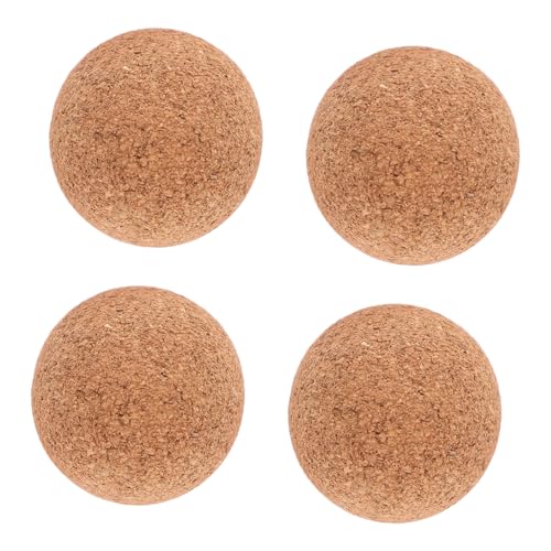 HANABASS 4 Stück Tischfußball Kickertischbälle Foosball Fußball Mini Tischkicker Drinnen Erwachsene Fußbälle Tischplatte Tisch-korkbälle Kleine Ersatzbälle Mini -bälle Khaki Hölzern von HANABASS