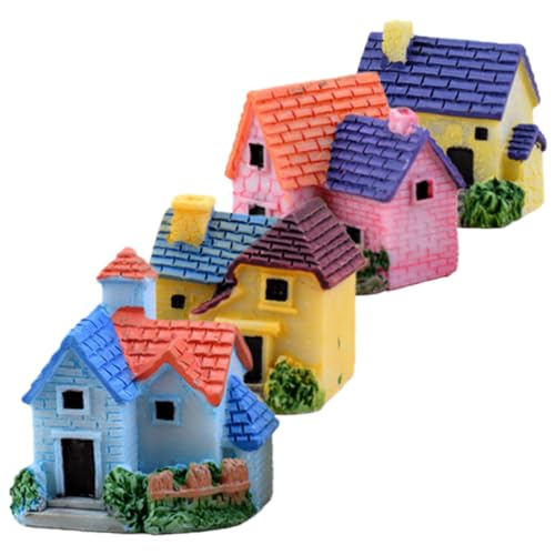 HANABASS 4 Stück Villa Ornamente Dekorationen Für Miniatur Für Gartenzubehör Mikro Landschaft Gartendekor Mini Landschaftsornament Kinderspielzeug Harz HANABASS 4 Stück Villa Ornamente Dekorationen Für Miniatur Für Gartenzubehör Mikro Landschaft Gartendekor Mini Landschaftsornament Kinderspielzeug Harz von HANABASS
