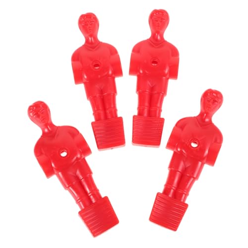 HANABASS 4 Stück Zubehör für Tischfußball Fußballparty bevorzugt Kickerspieler-Statue für Fußballspieler kleine Tischfußballspieler Zubehör für Fußballmaschinen die Hüften rot von HANABASS