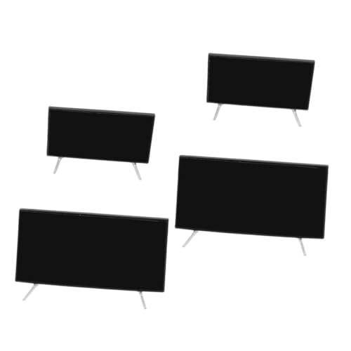 HANABASS 4 Stücke Maßstab mit Ständer Kompakte Miniatur Möbel für Puppenhaus Wohnzimmer Dekoration Vielseitiges Monitor Dekoobjekt für Sammler von HANABASS