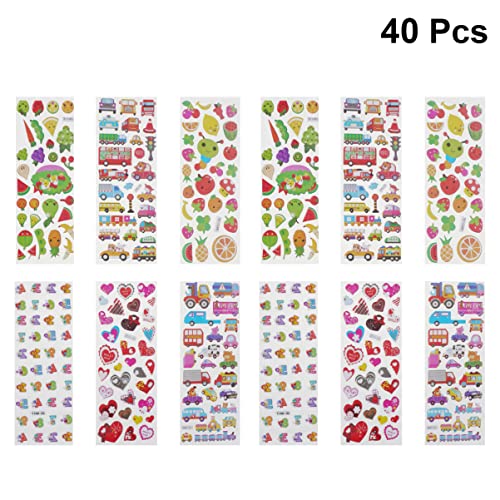 HANABASS 40 Blatt Cartoon Sticker für Bunte Aufkleber für DIY Bastelprojekte Alben und Scrapbooking mit Süßen Motiven Herzen Früchte Autos Zufällige Farbe Zufällige Farbe HANABASS 40 Blatt Cartoon Sticker für Bunte Aufkleber für DIY Bastelprojekte Alben und Scrapbooking mit Süßen Motiven Herzen Früchte Autos Zufällige Farbe Zufällige Farbe von HANABASS