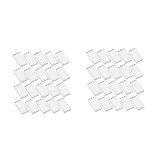 HANABASS 40 Stck. Maßstab Klare Rechteckige Bausteine für Puppenhaus DIY Dekoration Realistische Transparente Mini Ziegelsteine für Bastelarbeiten von HANABASS