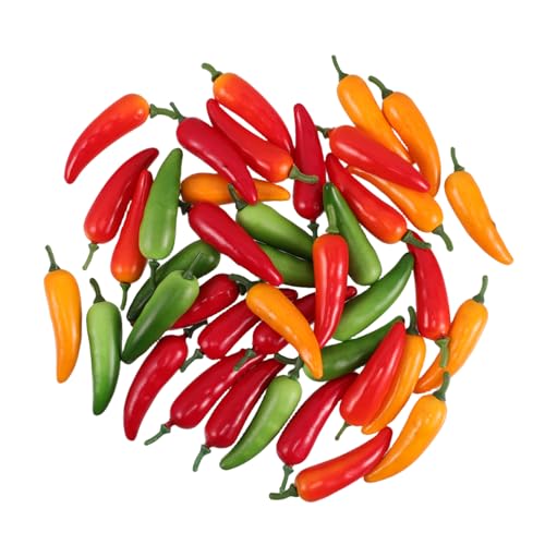 HANABASS 40 Stück Simuliertes Pepper-Modell Mini-Chili Chili Festival Dekorationen Simulation Pfeffer Requisiten Chili- Künstliches Gemüsespielzeug Simulationsgemüse Polyethylen HANABASS 40 Stück Simuliertes Pepper-Modell Mini-Chili Chili Festival Dekorationen Simulation Pfeffer Requisiten Chili- Künstliches Gemüsespielzeug Simulationsgemüse Polyethylen von HANABASS