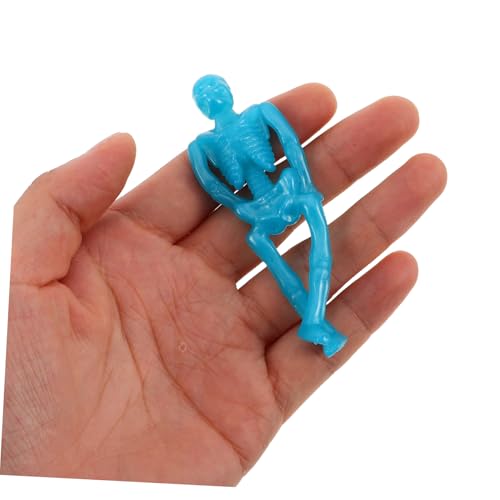 HANABASS 40 Stück Sticky Stretchy Skeleton aus Weichem TPR Gummi Elastische Halloween Mini Skelette mit Wandhaftung Realistische Details Partyfavors und Schüler Belohnungen von HANABASS