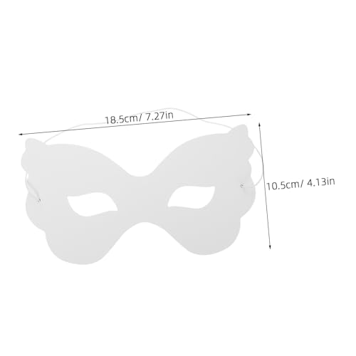 HANABASS 40 Stück Weiße Papier-halbmasken für Bemalbare DIY Schmetterlingsmasken mit Elastischem Band Stabile Bastelmaske für Kostüme Halloween Karneval Schul Kunstprojekte HANABASS 40 Stück Weiße Papier-halbmasken für Bemalbare DIY Schmetterlingsmasken mit Elastischem Band Stabile Bastelmaske für Kostüme Halloween Karneval Schul Kunstprojekte von HANABASS