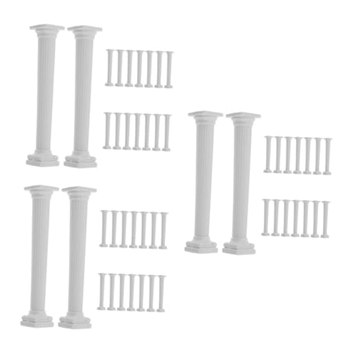 HANABASS 48 Stck. Teiliges Mini Römersäulen Modellset Stabile Miniatur Säulen für Puppenhaus Mikro Landschaft DIY Sandtisch Vielseitige Tischdekoration Klassische Römische Ornamentierung von HANABASS