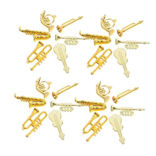 HANABASS 48 Stück Mini Musikinstrumente Weihnachtsbaum Anhänger Set Saxophon Trompete Modell Robuste Miniatur Ornaments für Puppenhaus Dekoration DIY Weihnachtskranz Party Zuhause HANABASS 48 Stück Mini Musikinstrumente Weihnachtsbaum Anhänger Set Saxophon Trompete Modell Robuste Miniatur Ornaments für Puppenhaus Dekoration DIY Weihnachtskranz Party Zuhause von HANABASS