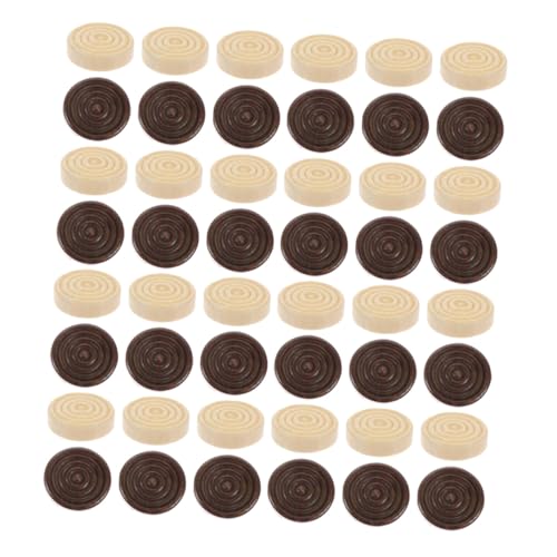 HANABASS 48 Stück Runde Holzspielsteine Stapelbare Holzspielstücke Ersatz für Brettspiele Camping Reise Unterhaltung Holzfarbene und Dunkelbraune Spielchips für Damespiele und Schach HANABASS 48 Stück Runde Holzspielsteine Stapelbare Holzspielstücke Ersatz für Brettspiele Camping Reise Unterhaltung Holzfarbene und Dunkelbraune Spielchips für Damespiele und Schach von HANABASS