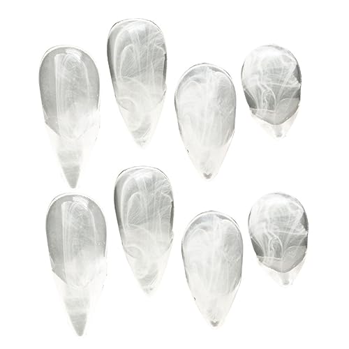 HANABASS 4Paare Vampirzähne Aus Harz Für Halloween Gefälschte Zahnersatz Requisiten Für Cosplay Und Maskerade Transparent Für Gruselige von HANABASS