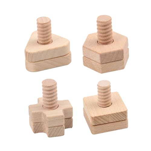 HANABASS 4Sätze Teiliges Schraubenspielzeug aus Birkenholz für Geometrische Formen Kreuz Dreieck Kognitiven Fähigkeiten und Praktischen Fertigkeiten HANABASS 4Sätze Teiliges Schraubenspielzeug aus Birkenholz für Geometrische Formen Kreuz Dreieck Kognitiven Fähigkeiten und Praktischen Fertigkeiten von HANABASS