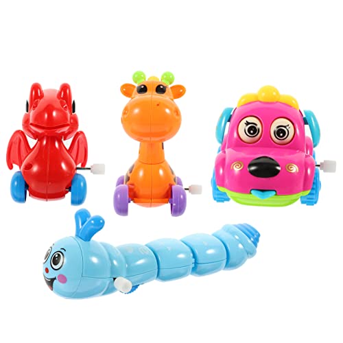 HANABASS 4Stücke Aufziehspielzeug Tiermodelle Cartoon Dinosaurier und Tiere mit Aufziehmechanismus für Farbenfrohes und Sicheres zum Laufen Lassen HANABASS 4Stücke Aufziehspielzeug Tiermodelle Cartoon Dinosaurier und Tiere mit Aufziehmechanismus für Farbenfrohes und Sicheres zum Laufen Lassen von HANABASS