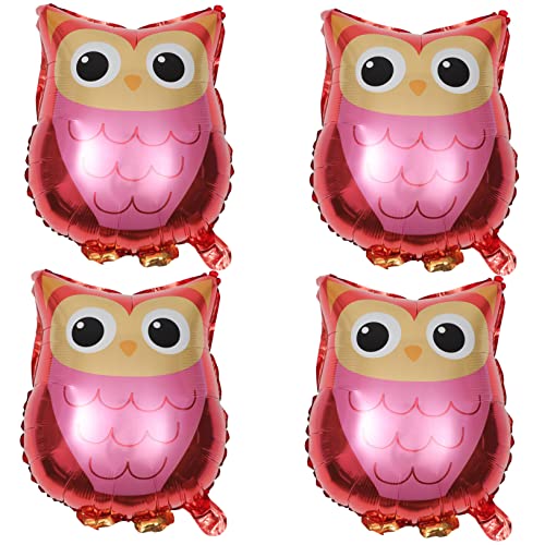 HANABASS 4Stücke Cartoon Eulenballons Kreative Tierballons für Geburtstagsfeiern und Halloween Deko Fotorequisite für Unvergessliche Partymomente von HANABASS