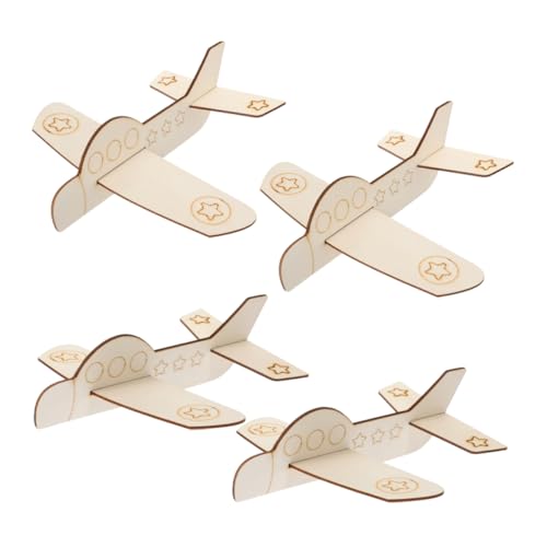HANABASS 4Stücke DIY Holzflugzeuge Leeres Malspielzeug für Kreatives Graffiti Flugzeugspielzeug Fantasie HANABASS 4Stücke DIY Holzflugzeuge Leeres Malspielzeug für Kreatives Graffiti Flugzeugspielzeug Fantasie von HANABASS